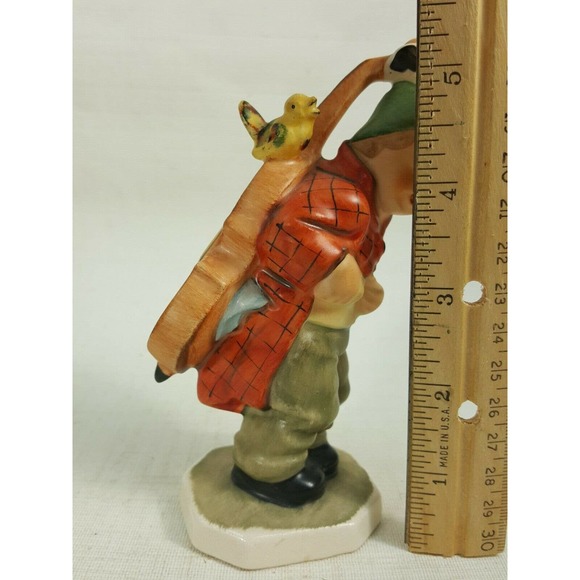 Vintage Friedel Figure SINGING BOY CARRYING CELLO WITH A BIRD German made KDA2 - Picture 6 of 8